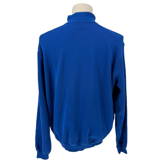 VTG 90s Men’s St Croix Royal Blue Quarter Zip Sweater XL Made in USA Ski Winter - Picture 3 of 8